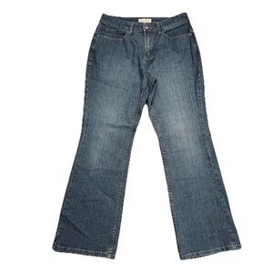 Coldwater Creek Flared Jeans Petite 10P (30x28) Blue High Mid Denim Womens